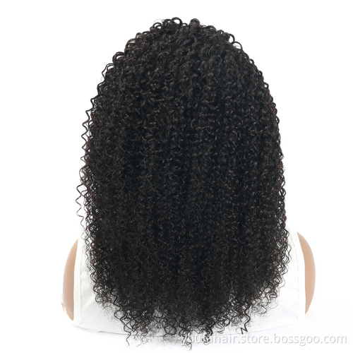Human Hair Headband Wigs Kinky Curly Natural Brazilian Hair Wig With Headband Jerry Short Curly Human Hair Wigs for Black Women